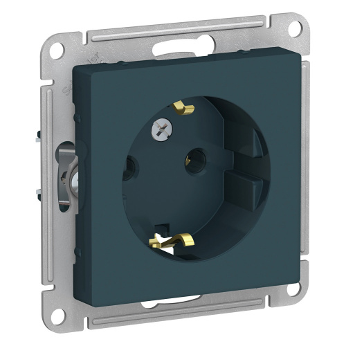 Systeme (Schneider) Electric ATLASDESIGN РОЗЕТКА с заземлением, 16А, механизм, ИЗУМРУД ATN000843