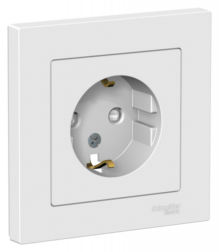 Systeme (Schneider) Electric ATLASDESIGN РОЗЕТКА с заземлением со шторками, 16А, в сборе, ЛОТОС