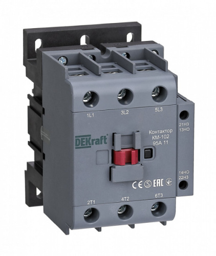 Schneider electric DEKraft Контактор 95А 220В/230В АС3 АС4 1НО+1НЗ КМ-102