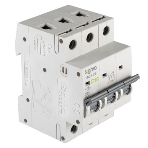 SIGMA Elektrik Автоматический выключатель 3P C 16A 6kA