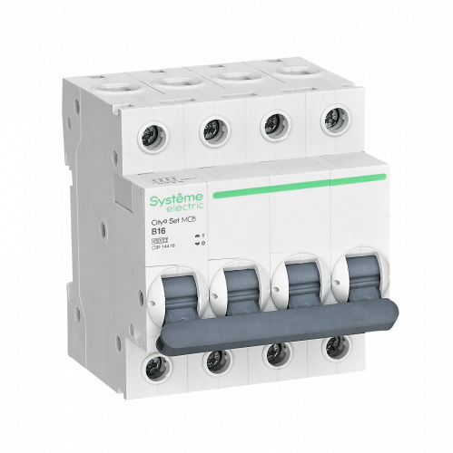 Systeme Electric (ранее Schneider Electric) City9 Set Автоматический выключатель (АВ) B 16А 4P 4.5kA 400В