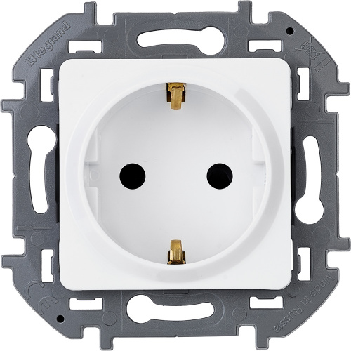 LEGRAND INSPIRIA розетка с заземлением (немецкий стандарт) белый (673720)