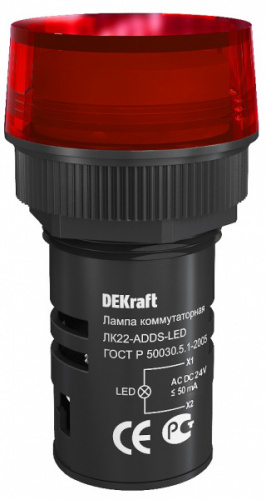 Schneider electric DEKraft Лампа комм. ADDS D22 LED кр. 24В AC/DC ЛK-22