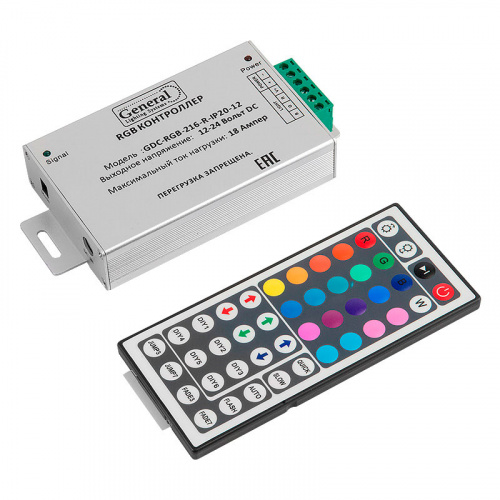 GENERAL Контроллер для RGB ленты GDC-RGB-216-R-IP20-12 (511701)