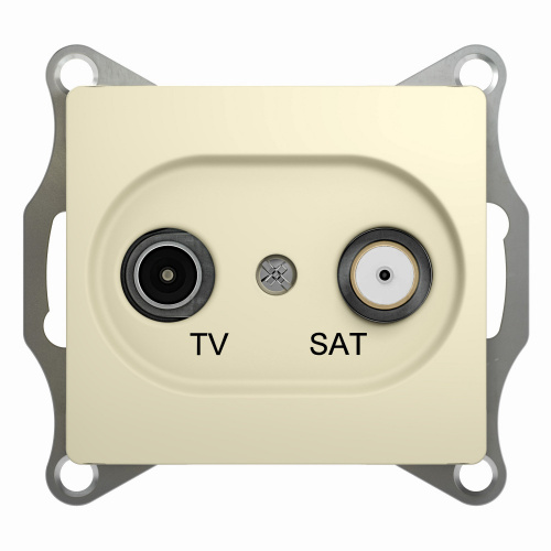 Systeme (Schneider) Electric GLOSSA розетка TV-SAT проходная 4дб. бежевый механизм