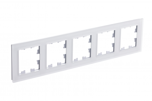 Systeme (Schneider) Electric ATLASDESIGN NATURE 5-постовая РАМКА, МАТОВОЕ ОРГАНИЧЕСКОЕ СТЕКЛО БЕЛЫЙ ATN330105