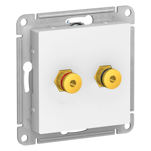 Systeme (Schneider) Electric ATLASDESIGN АУДИОРОЗЕТКА двухместная, БЕЛЫЙ ATN000187