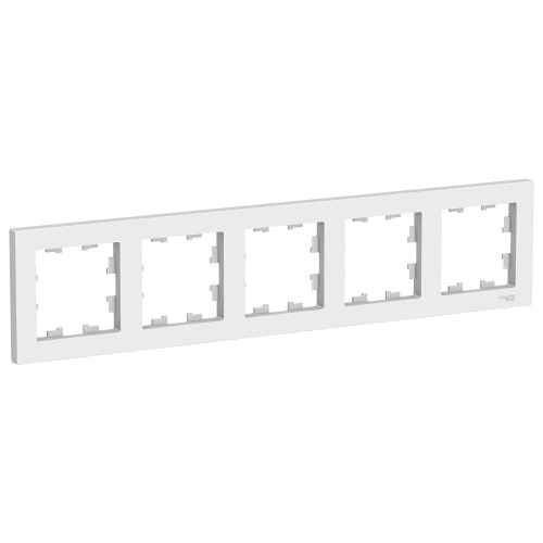 Systeme (Schneider) Electric ATLASDESIGN 5-постовая РАМКА, универсальная, БЕЛЫЙ ATN000105
