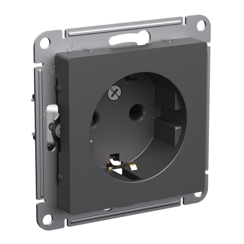 Systeme (Schneider) Electric ATLASDESIGN РОЗЕТКА с заземлением, 16А, механизм, БАЗАЛЬТ