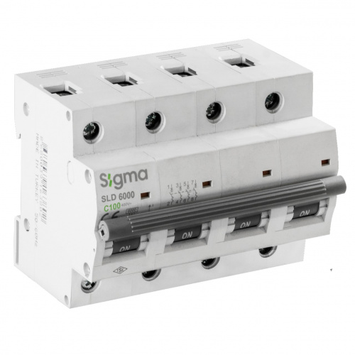 SIGMA Elektrik Автоматический выключатель 4P C 100A 6kA