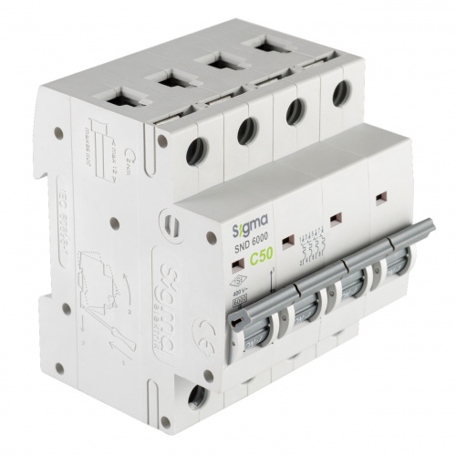 SIGMA Elektrik Автоматический выключатель 4P C 50A 6kA