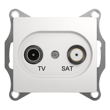 Systeme (Schneider) Electric GLOSSA розетка TV-SAT оконечная 1дб. белая механизм