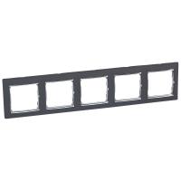 Рамка 5 постов (Ноктюрн/Серебро) Legrand 770395