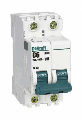 Systeme (Schneider) Electric Автоматический выключатель DEKraft 2Р 6А х-ка C ВА-101 4,5кА