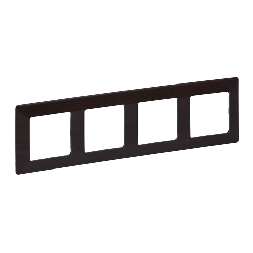 Legrand Valena LIFE Рамка "Темное дерево" 4-постовая универсальная