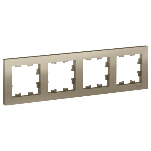 Systeme (Schneider) Electric ATLASDESIGN 4-постовая РАМКА, универсальная, ШАМПАНЬ ATN000504