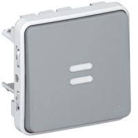 Legrand Plexo Однополюсный переключатель на два направления с подсветкой серый - 10 AX