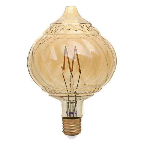 GENERAL лампа светодиодная декоративная GLDEN-G125TDSS-DEM-7ВТ-230-E27-2700 (687300)