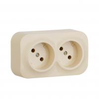 Quteo Розетка 2-ая б/з крем Legrand