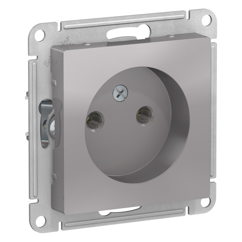 Systeme (Schneider) Electric ATLASDESIGN РОЗЕТКА без заземления, 16А, механизм, АЛЮМИНИЙ ATN000341
