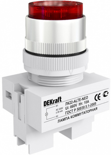 Schneider electric DEKraft Лампа комм. ALTE D22 КРАСНЫЙ неон 220В ЛK-22