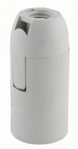 Патрон Е14 подвесной, термостойкий пластик, белый, Б/Н TDM