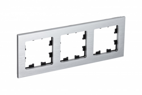 Systeme (Schneider) Electric ATLASDESIGN NATURE 3-постовая РАМКА, МЕТАЛЛ СЕРЕБРО (ATN312103)