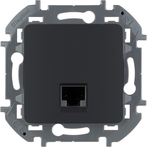 LEGRAND INSPIRIA информационная розетка RJ 45 кат. 6 UTP антрацит (673833)