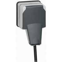 Legrand Plexo Розетка 2К+3 с защитными шторками и крышкой IP 66 - 16 A - 250 В IP 66 - IK 08 - моноблоки - серый