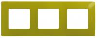 Рамка 3 поста Legrand Etika зелёный папоротник (672543)