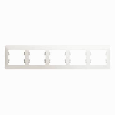 Systeme (Schneider) Electric GLOSSA 5-постовая РАМКА, горизонтальная, ПЕРЛАМУТРОВЫЙ