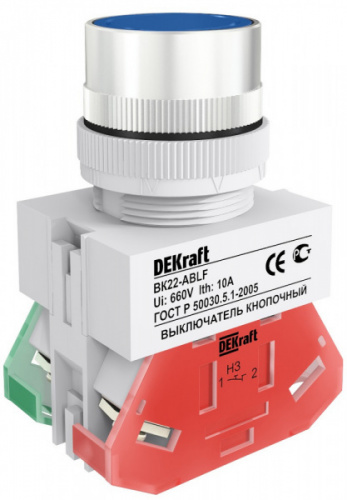 Schneider electric DEKraft Выкл. кноп. ABLF D22 СИНИЙ 220В ВK-22