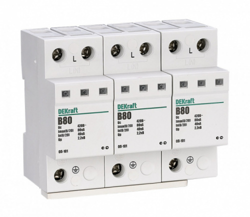 Schneider electric DEKraft Ограничитель перенапряжений 3P 80кА класс B 440В