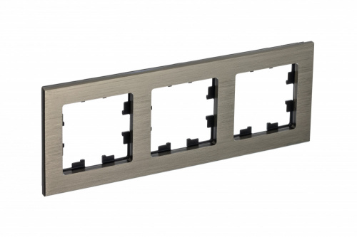 Systeme (Schneider) Electric ATLASDESIGN NATURE 3-постовая РАМКА, МЕТАЛЛ ЛАТУНЬ (ATN312203)