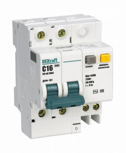 Schneider electric DEKraft АВДТ 2Р 16А 30мА тип AC х-ка С ДИФ-101 4,5кА