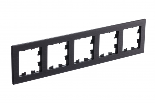 Systeme (Schneider) Electric ATLASDESIGN NATURE 5-постовая РАМКА, МЕТАЛЛ ОНИКС ATN312305