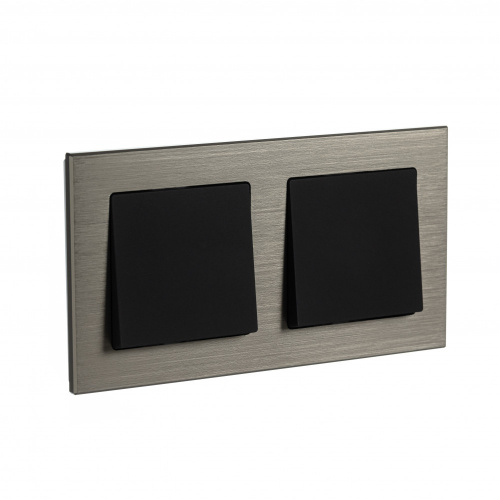 Systeme (Schneider) Electric ATLASDESIGN NATURE 2-постовая РАМКА, МЕТАЛЛ ЛАТУНЬ (ATN312202)