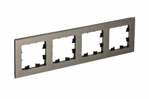 Systeme (Schneider) Electric ATLASDESIGN NATURE 4-постовая РАМКА, МЕТАЛЛ ЛАТУНЬ (ATN312204)