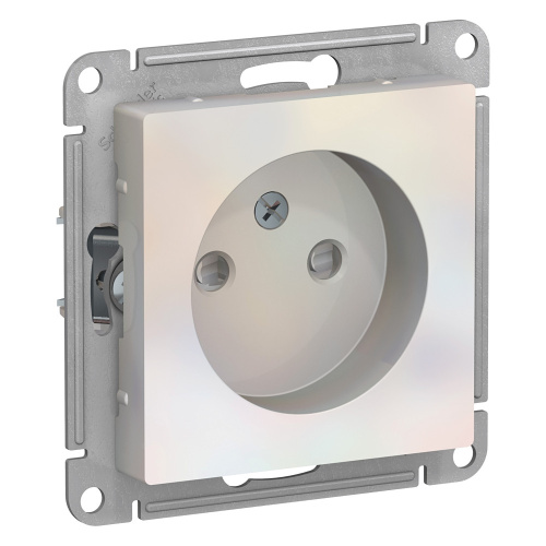 Systeme (Schneider) Electric ATLASDESIGN РОЗЕТКА без заземления со шторками, 16А, механизм, ЖЕМЧУГ ATN000449