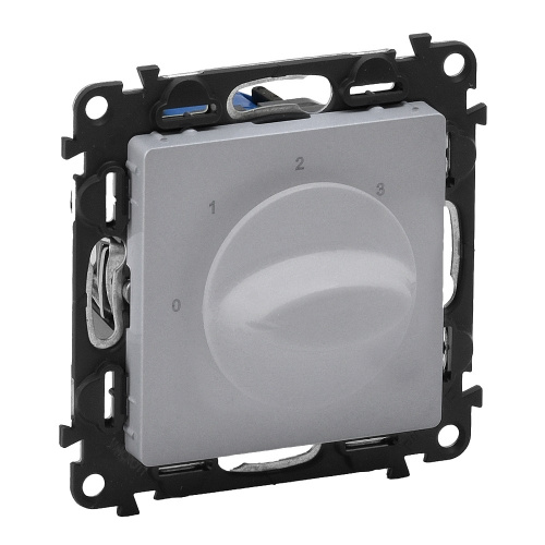 Выключатель вентилятора 4-позиционный, винтовые зажимы Valena Life (алюминий)