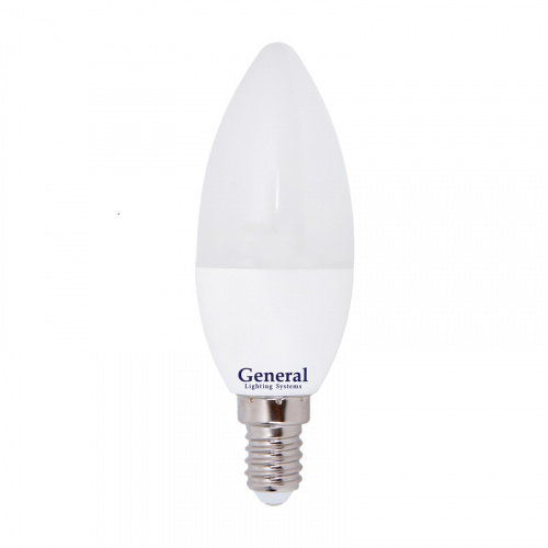 GENERAL лампа светодиодная свеча GLDEN-CF-8-230-E14-2700 (638200)