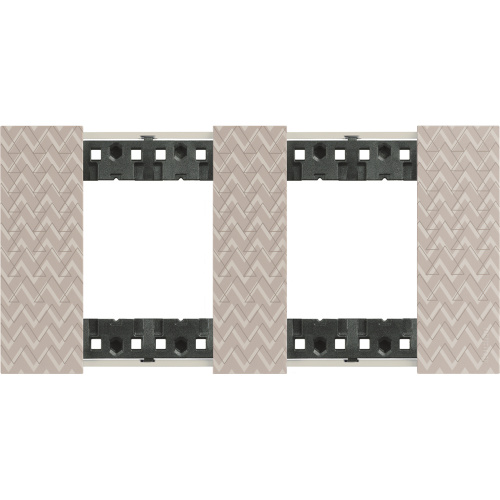 LIVING NOW.Декоративная рамка 2 поста (2+2 модуля).Цвет "Оптик"