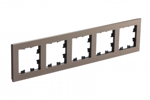 Systeme (Schneider) Electric ATLASDESIGN NATURE 5-постовая РАМКА, МЕТАЛЛ ЛАТУНЬ ATN312205