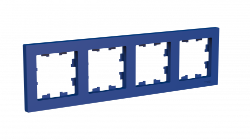Systeme (Schneider) Electric ATLASDESIGN 4-постовая РАМКА, универсальная, АКВАМАРИН ATN001104
