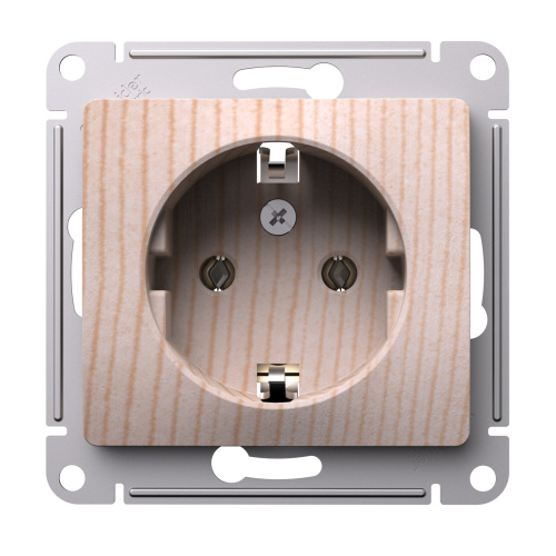 Systeme (Schneider) Electric GLOSSA РОЗЕТКА с заземлением, 16А, механизм, СОСНА
