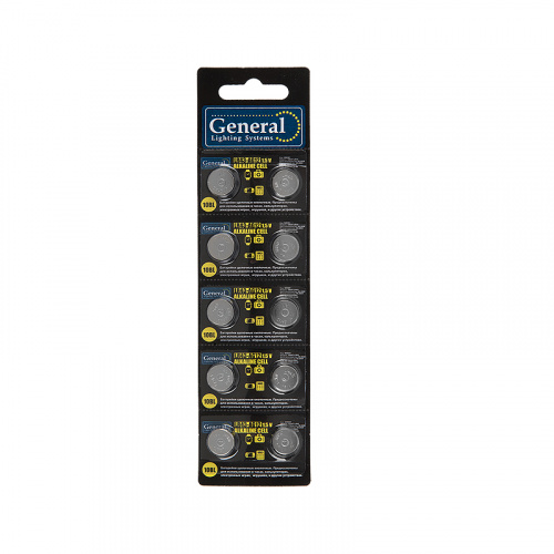 GENERAL батарейка кнопочная щелочная GBAT-LR43 (AG12)