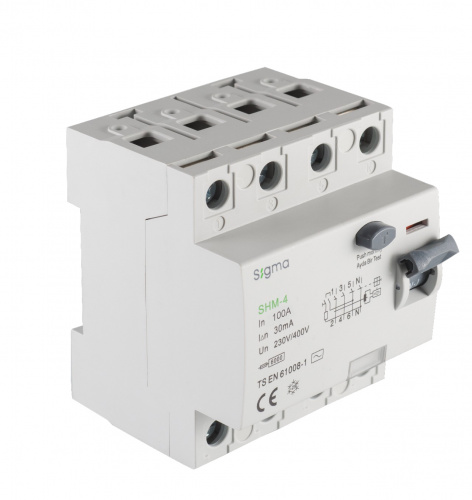 SIGMA Elektrik Выключатель дифференциального тока ВДТ (УЗО) AC 4P 30mA 6kA 100A