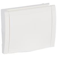 Legrand Galea Life Лицевая панель для розетки 2К+З с защитными шторками + крышка белая (777022)