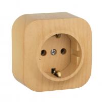 Quteo Розетка с/з дерево Legrand