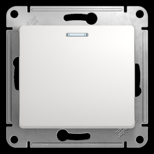 Systeme (Schneider) Electric GLOSSA выключатель 1кл. с подсв. белый механизм
